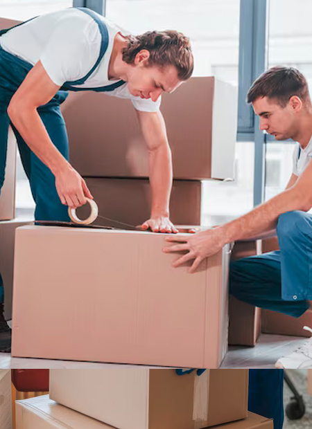 FedX Express Cargo Movers team working happily during house shifting